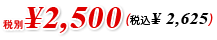 キャンペーン¥1,900(税別)